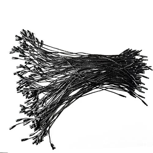 LGEGE 500 pcs 7.5-inch Black Hang Tag Nylon String Snap Lock Pin Loop Fasteners Hook Ties | Durable Nylon Material, 7.5-inch Length, Bulk Pack thumbnail 6