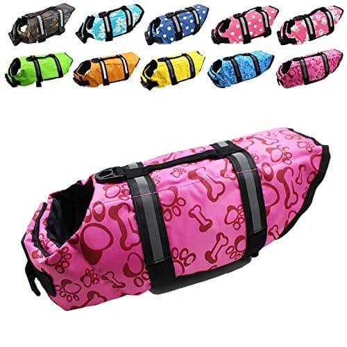 SNIK-S Dog Life Jacket Preserver with Reflective Stripes & Adjustable Belt | Water Safety Gear for Short Nose Dogs thumbnail 1