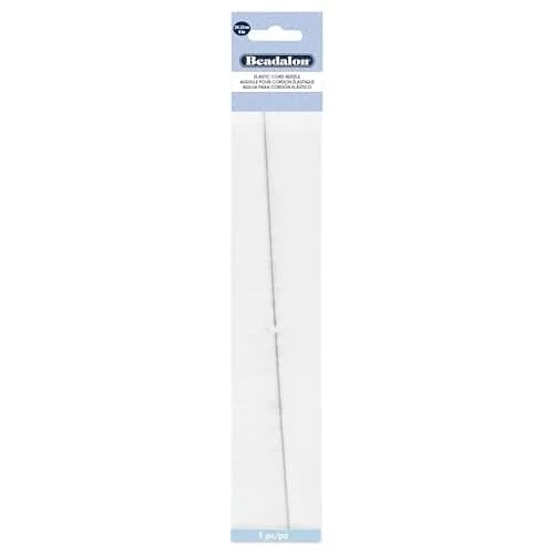 Beadalon Elastic Cord Beading Needle 8 inches | Easy Threading Tool for Jewelry Making thumbnail 1