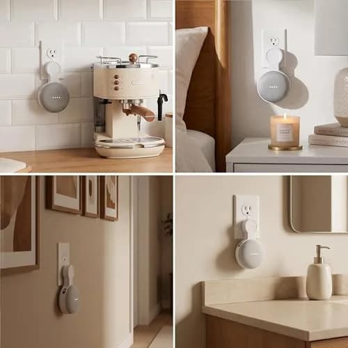 AMORTEK Wall Mount for Google Nest Mini & Home Mini, Cord Management, 1 Pack thumbnail 3