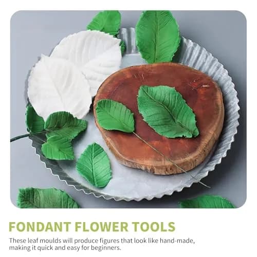 KALAIEN Leaf Petal Veiner Gum Paste Mold 2.5" | Food-Grade Silicone for Cake & Chocolate Decor thumbnail 4