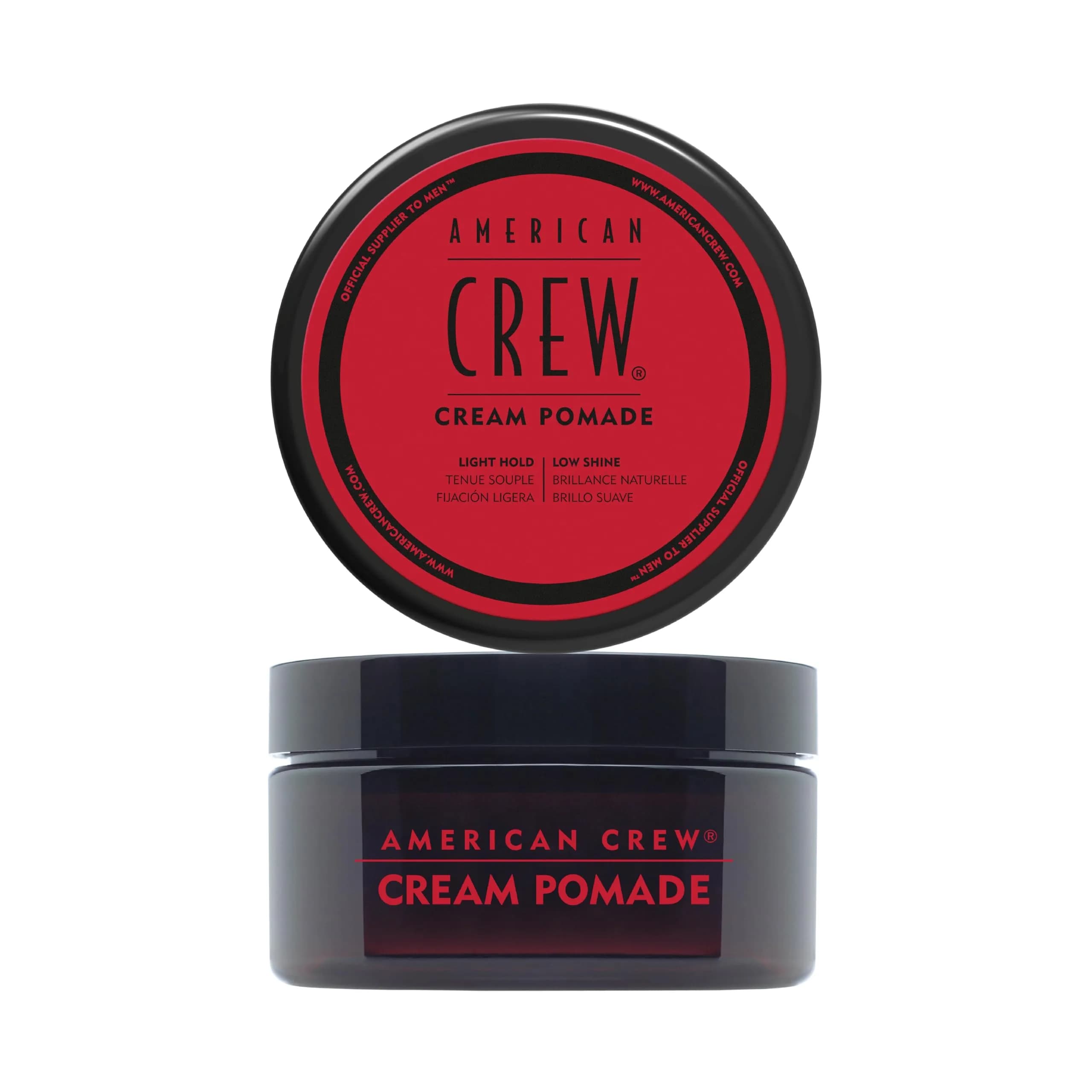 American Crew Men's Hair Pomade, Light Hold & Low Shine, 85g (3 Oz) | Natural Look Styling Gel — 3 Ounce