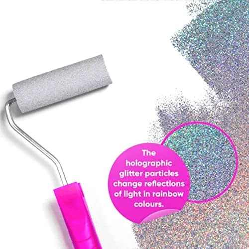 FBGC Holographic Silver Glitter Paint Additive 156 g (5.3 oz) | Adds Sparkle to Walls & Furniture thumbnail 2