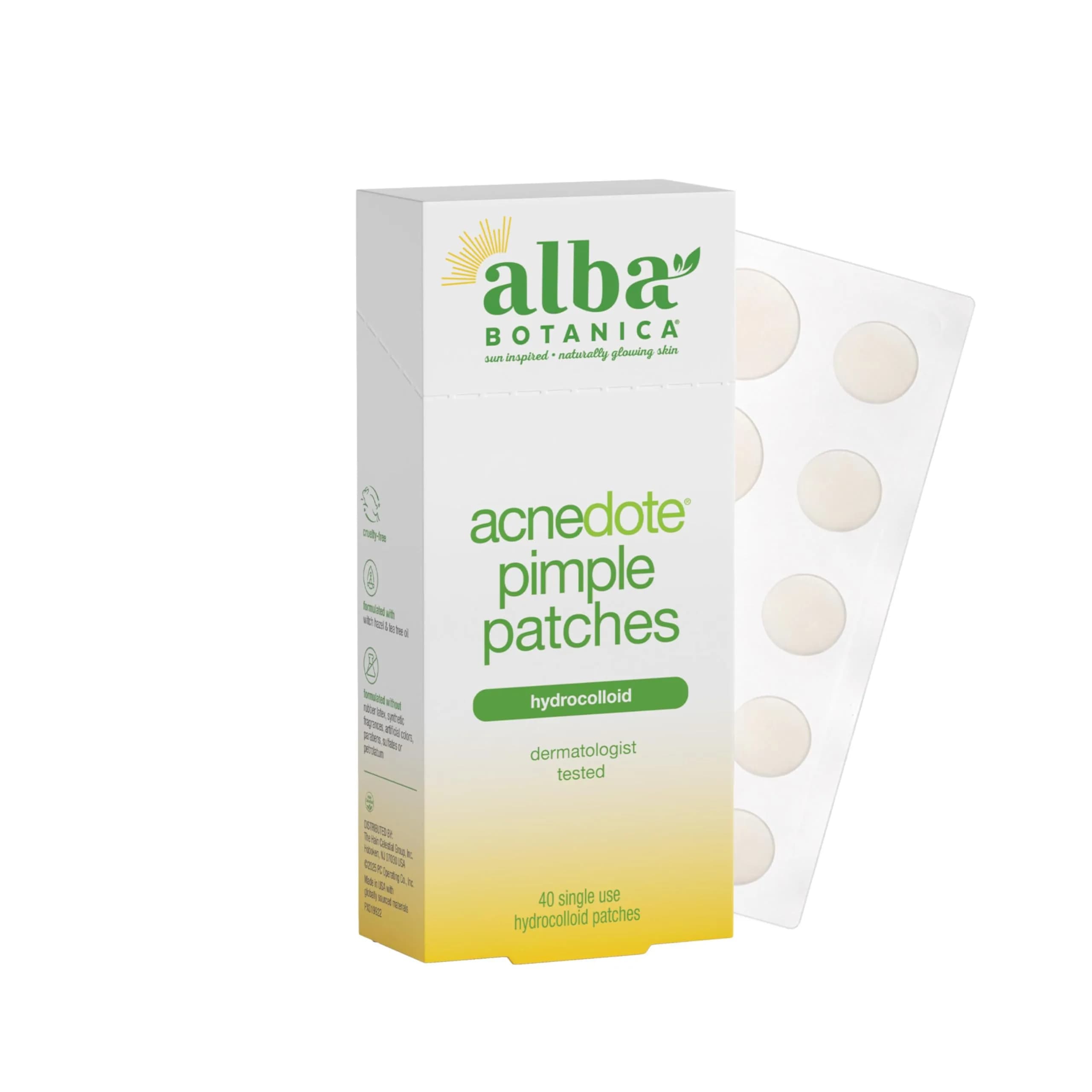 Alba Botanica Acnedote Pimple Patches 40 Count | Hydrocolloid Skincare for Acne Prone Skin - main product image