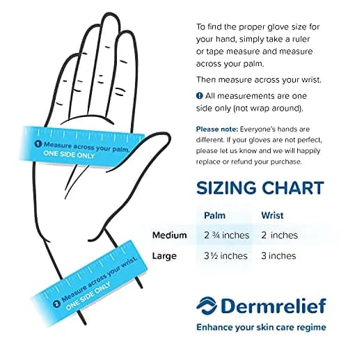 Dermrelief Organic Cotton Gloves for Dry Hands, Eczema & Psoriasis Relief (Large, 3 Pairs, White) | Moisturizing Gloves for Overnight Use thumbnail 6