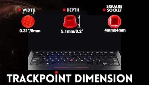 LeFix Low Profile Trackpoint Caps Replacement for Lenovo Thinkpad X230s,X240,X250,X260,X270,X380 Yoga,Yoga 370,T440s,T450s,T460,T470,T480,S5,L470,P51,P71 | OEM Quality Fit thumbnail 2