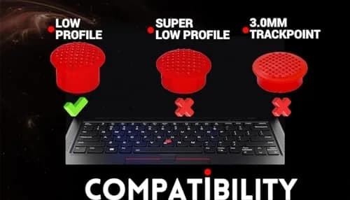 LeFix Low Profile Trackpoint Caps Replacement for Lenovo Thinkpad X230s,X240,X250,X260,X270,X380 Yoga,Yoga 370,T440s,T450s,T460,T470,T480,S5,L470,P51,P71 | OEM Quality Fit thumbnail 3