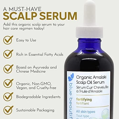 Blue Beautifly Organic Amla Oil for Scalp Serum 4 fl oz | Nourishes & Rejuvenates Hair & Skin thumbnail 2