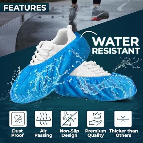 Blue Shoe Guys Premium Disposable Boot & Shoe Covers 200 Pack | Durable, Non-Slip, Water Resistant, Recyclable for Indoor & Outdoor Use thumbnail 2