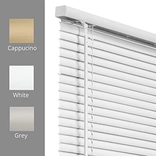 CHICOLOGY Cordless Vinyl Mini Blinds 80cm x 163cm (31"W x 64"H) | White Horizontal Window Blinds for Indoor Use thumbnail 5