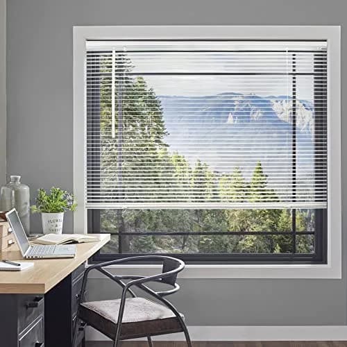 CHICOLOGY Cordless Vinyl Mini Blinds 80cm x 163cm (31"W x 64"H) | White Horizontal Window Blinds for Indoor Use thumbnail 2