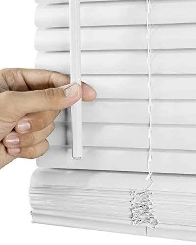 CHICOLOGY Cordless Vinyl Mini Blinds 80cm x 163cm (31"W x 64"H) | White Horizontal Window Blinds for Indoor Use thumbnail 3