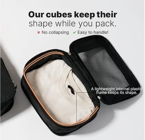 LeanTravel Premium Compression Packing Cubes 3-Pack (42.8cm H x 34.5cm W x 5cm L) | Maximize Luggage Space thumbnail 3