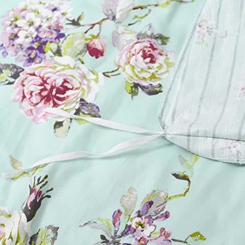 FADFAY Cotton Duvet Cover Set Full Size Blue Floral Bedding Set | Super Soft Purple Hydrangea Flower Print thumbnail 8