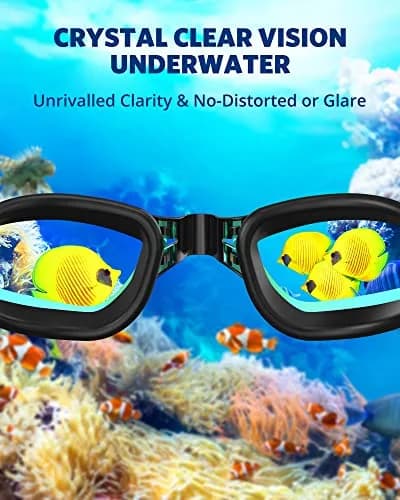 Aegend Swim Goggles 2 Pack UV Protection Adjustable No Leaking Adult Men Women Youth, Bright Blue & Aqua | Anti-Fog & UV400 thumbnail 5