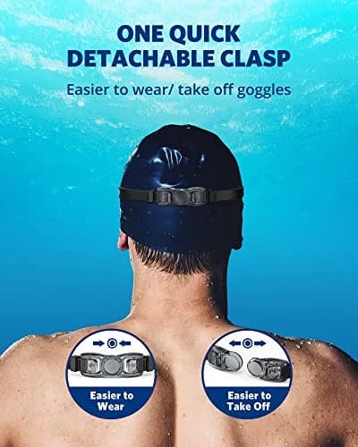 Aegend Swim Goggles 2 Pack No Leaking Adult Men Women Youth UV Protection Anti Fog Aqua & Clear Black | Clear Safety Glasses thumbnail 8