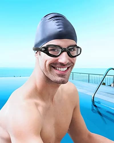 Aegend Swim Goggles 2 Pack No Leaking Adult Men Women Youth UV Protection Anti Fog Aqua & Clear Black | Clear Safety Glasses thumbnail 9