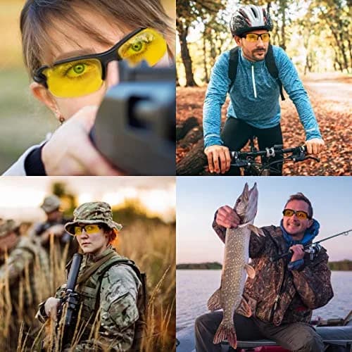 NOVATICA Night Driving Glasses For Men & Women - Anti Glare - Night Vision - Semi Polarized Yellow TAC Lens - UV Protection thumbnail 4
