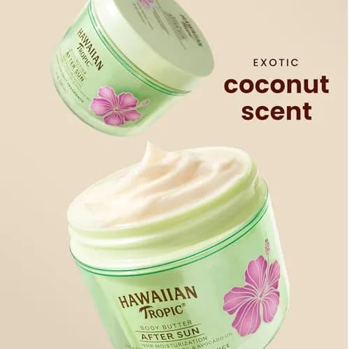 Hawaiian Tropic Exotic Coconut After Sun Body Butter 236ml (8 Oz) | Soothes & Hydrates Skin thumbnail 3