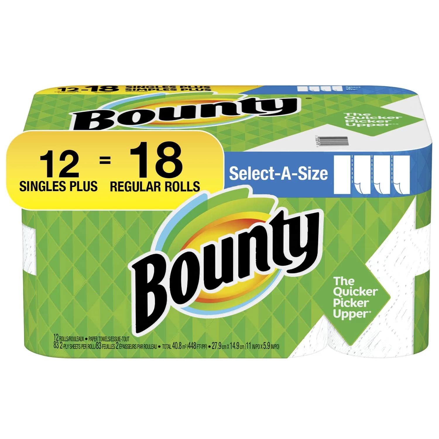 Bounty Select-A-Size Paper Towels, 2-Ply, 996 Sheets Total | Strong & Absorbent for Indian Households