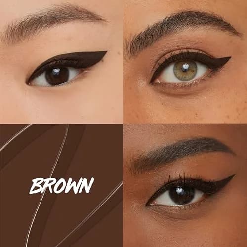 Maybelline Master Precise All Day Waterproof Liquid Eyeliner Makeup, Forest Brown, 0.11ml (0.0037 Fl Oz) | Ophthalmologist Tested for Sensitive Eyes thumbnail 3