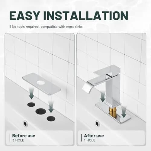 Greenspring 6 Inch Faucet Deck Plate, Sink Hole Cover, 1 or 3 Hole | Chrome Stainless Steel thumbnail 6