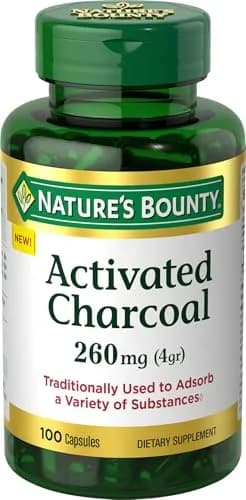 Nature's Bounty Activated Charcoal 260 mg | Detox & Toxin Adsorption Support thumbnail 1