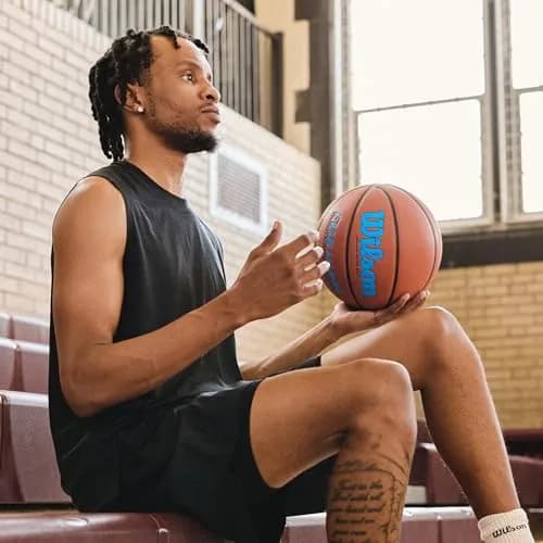 WILSON Evolution Indoor Game Basketball, Royal/Brown, Size 6 (28.5") | NFHS Approved for Elite Indoor Play thumbnail 7