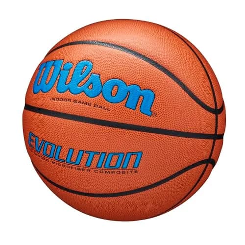 WILSON Evolution Indoor Game Basketball, Royal/Brown, Size 6 (28.5") | NFHS Approved for Elite Indoor Play thumbnail 2