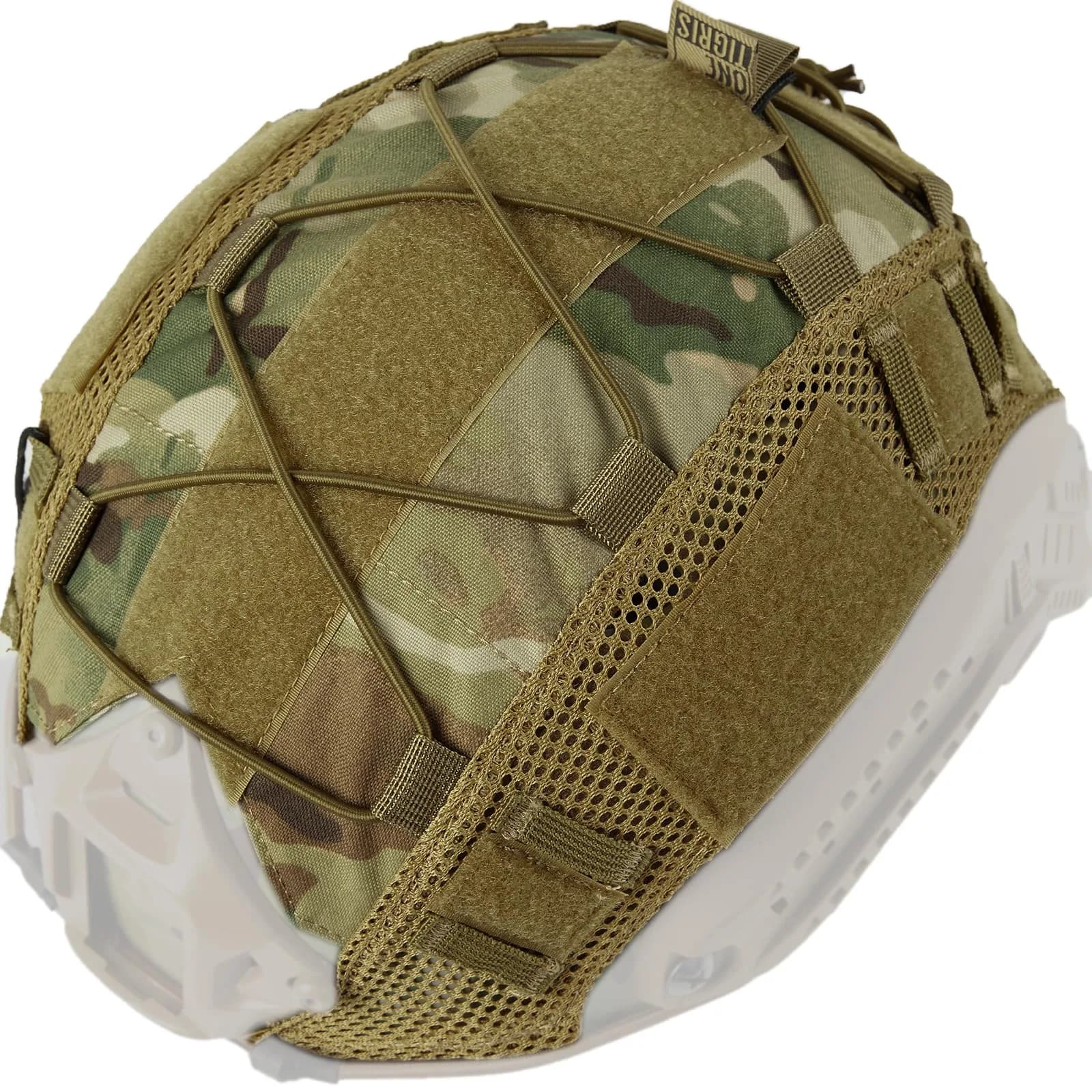 ONETIGRIS Helmet Cover, Tactical Fast Cover Cloth for PJ Helmet, Size M/L | Water-Resistant Cordura Nylon — Multicam