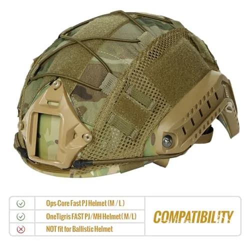 ONETIGRIS Helmet Cover, Tactical Fast Cover Cloth for PJ Helmet, Size M/L | Water-Resistant & Dust-Proof thumbnail 2