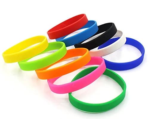 MoMolly Silicone Wristbands Rubber Bracelets 12Pcs Mixed Colors 25.4cm (10 inch) | Customizable Sports Bands for Women Men thumbnail 9