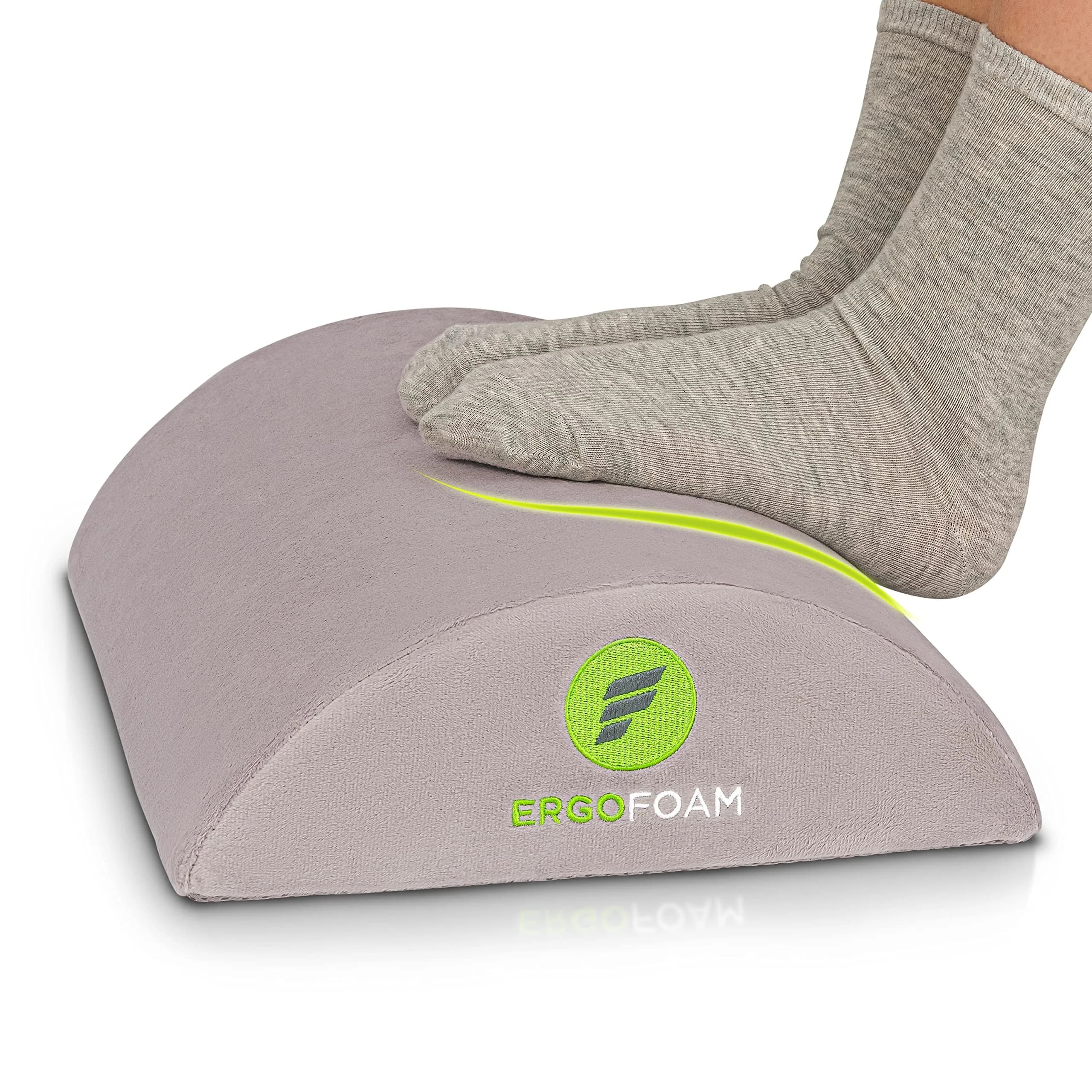 ErgoFoam Ergonomic Foot Rest for Under Desk at Work - Black Mesh | 44cm (17.3") — Velvet