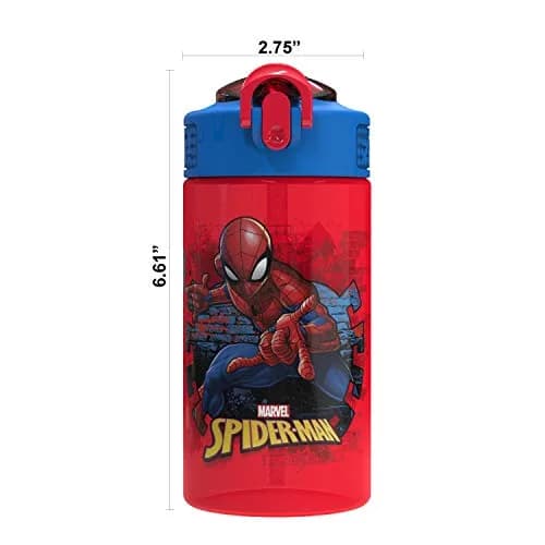 Zak Designs Marvel Spider-Man Kids Water Bottle 492ml (16 oz) | Leak-Proof & BPA-Free for Daily Hydration thumbnail 3