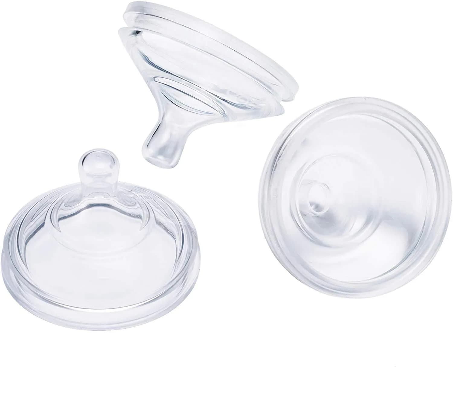 Boon Nursh Newborn Silicone Baby Bottle Nipples - Slow Flow, 3 Count | Mimics Natural Feeding — Fast Flow