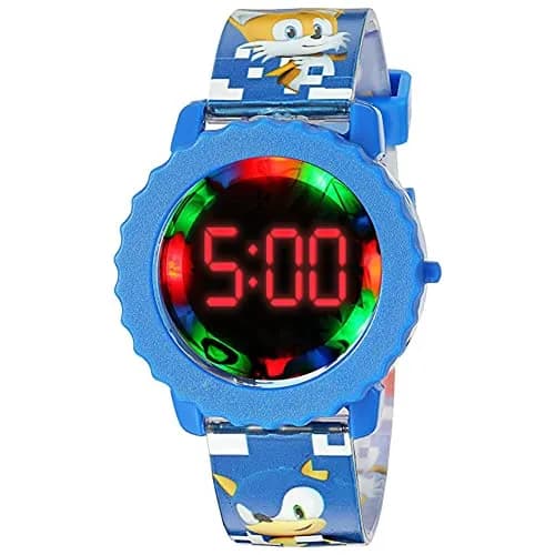 Accutime Sonic The Hedgehog Kids Digital Watch – Flashing LED Display, Adjustable Strap, for Ages 4+ thumbnail 2