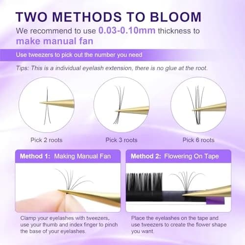 NAGARAKU Classic Individual Lash Extensions 0.07 C 9mm For Volume Fans | Handmade Faux Mink Lashes thumbnail 5