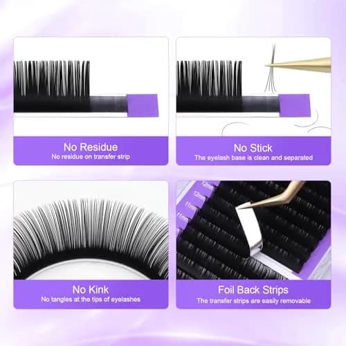 NAGARAKU Individual Eyelash Extensions 0.15 D Curl 8mm | Handmade Faux Mink for Classic Grafting thumbnail 7