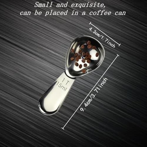 CoaGu 15ml Stainless Steel Coffee Scoop | Precision Measurement for Ground Coffee thumbnail 3