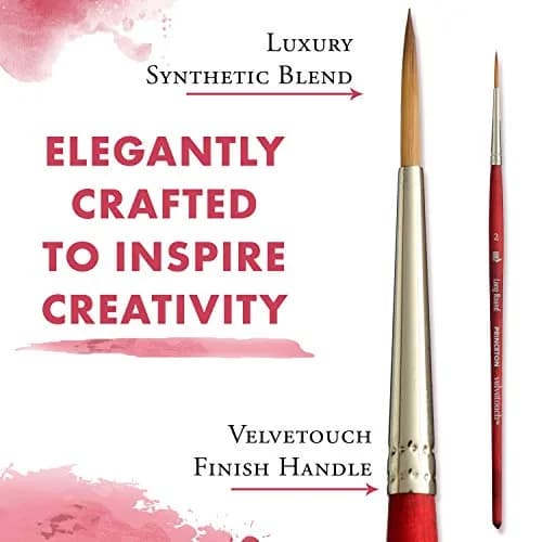 Princeton Velvetouch Artiste, Series 3950 Long Round Size 2 | Luxury Synthetic Brush for Acrylic, Watercolor & Oil thumbnail 4