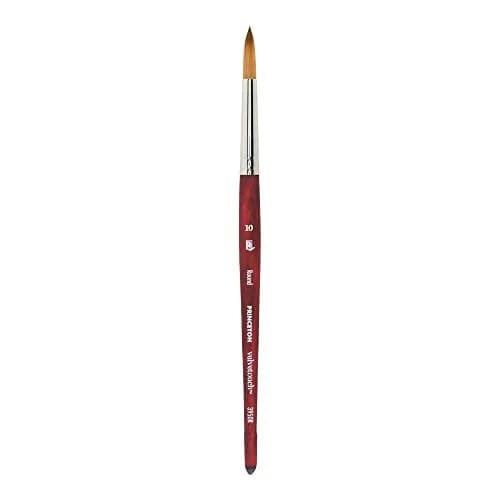 Princeton Velvetouch Round Brush, Synthetic, Short Handle, Size 10 | Premium Multi-Media Artist Brush thumbnail 1