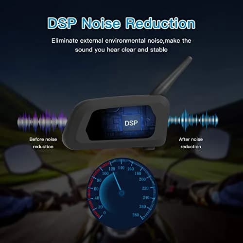 EJEAS V6 Pro Motorcycle Helmet Bluetooth Intercom 850mAh Waterproof Noise Cancellation thumbnail 4
