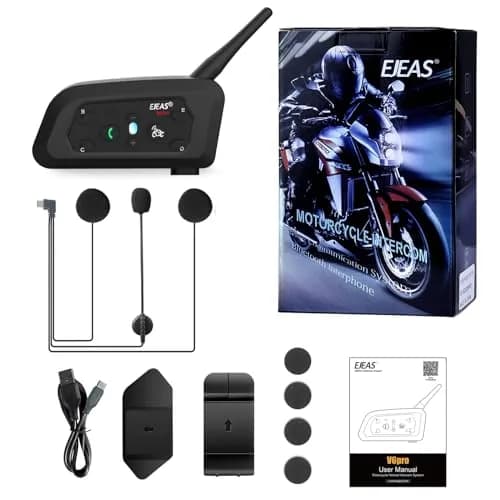 EJEAS V6 Pro Motorcycle Helmet Bluetooth Intercom 850mAh Waterproof Noise Cancellation thumbnail 7