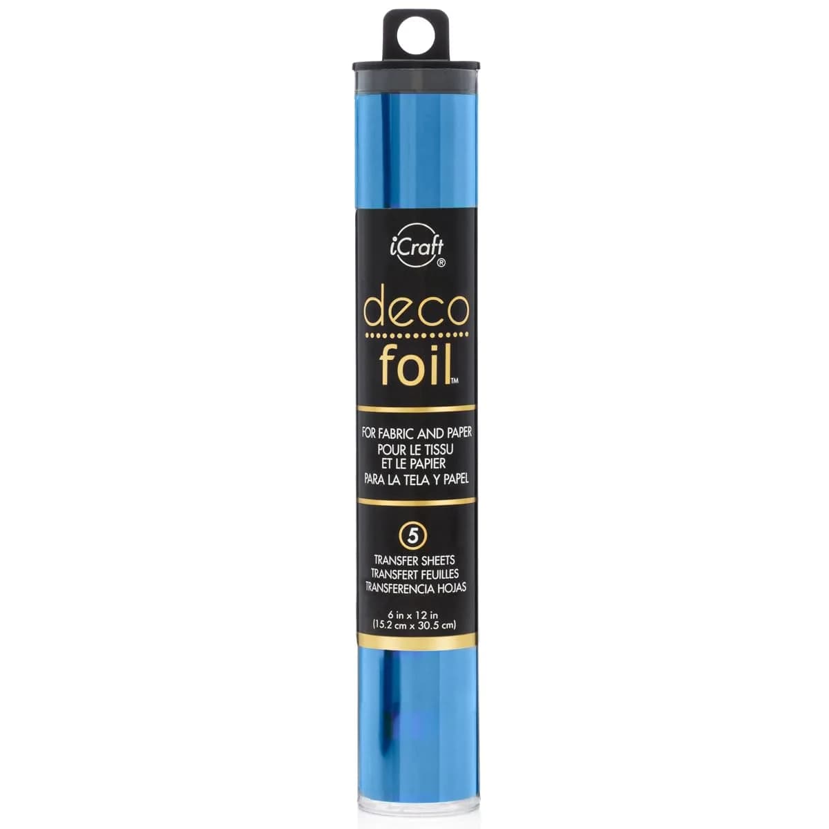 iCraft Deco Foil Transfer Sheets Denim 6" x 12" (15cm x 30cm) | 5 Sheets, Acid-Free