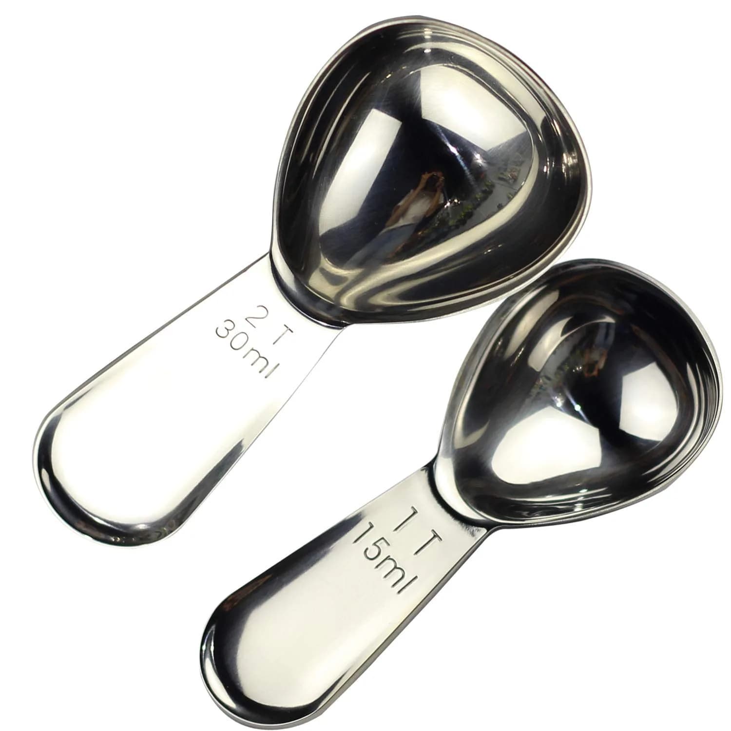 CoaGu 15ml Stainless Steel Coffee Scoop | Precision Measurement for Ground Coffee — Silver
