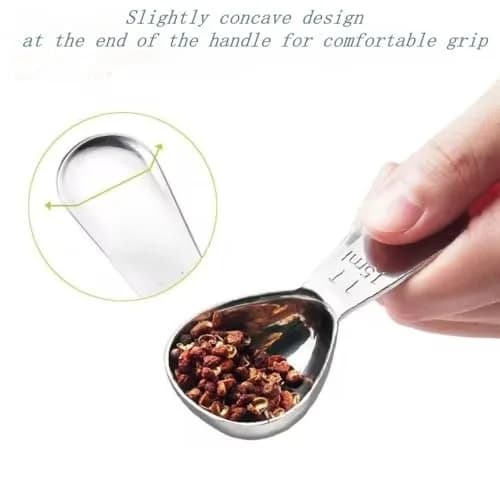 CoaGu Coffee Scoop Set 15ml & 30ml (1Tbsp & 2Tbsp) 18/8 Stainless Steel | Precise Coffee & Baking Measurements thumbnail 7