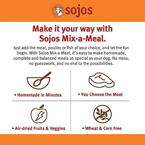 Sojos Natural 8 lb (3.63 kg) Grain-Free Pre-Mix Dog Food | Mix Your Own Raw Meals thumbnail 3