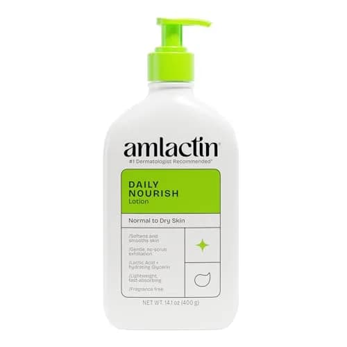 AmLactin Daily Nourish Body Lotion 400ml (14.1 oz) | Exfoliates & Moisturizes for Dry Skin thumbnail 1