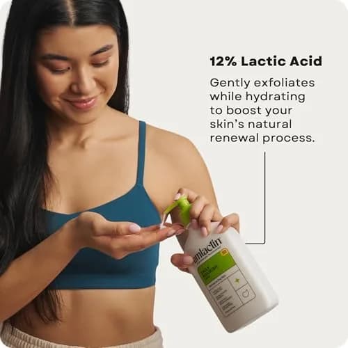 AmLactin Daily Nourish Body Lotion 400ml (14.1 oz) | Exfoliates & Moisturizes for Dry Skin thumbnail 3