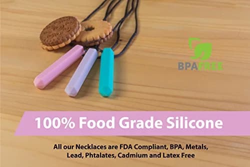 Tilcare Chew Chew Pencil Sensory Necklace 3-Pack | Calming Silicone Chewy Toys for Kids & Adults thumbnail 5